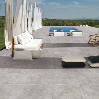 China Non-Slip Light Grey Porcelain Tiles 200mm x 200mm Homogeneous Outdoor Floor Tiles for sale