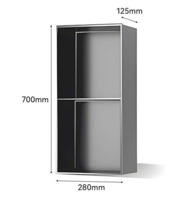 China Gunmetal Black Wall-inserted Niche for Shower Room 600x280x120mm Modern Design Style for sale