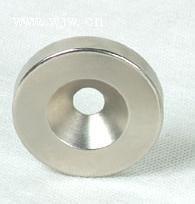 China Neodymium rare earth magnet with sunk hole for sale