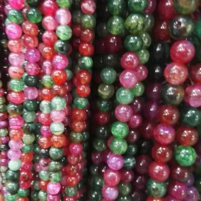 China immitation Tourmaline agate  round beads for sale