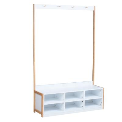 China Modern White Wooden Shoe Storage Cabinet Shoe Rack White for sale