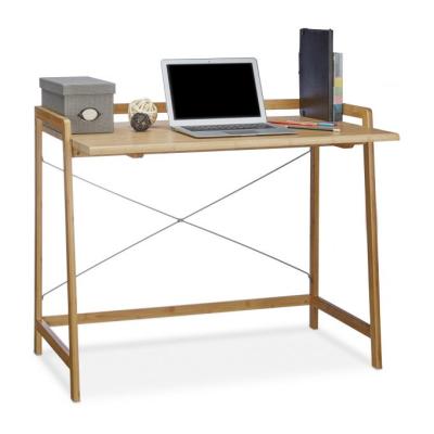 China BSCI-ASTM Modern Bamboo Desktop Computer Table With Crossbraces For Teens for sale