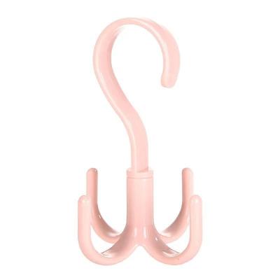 China Space Saving Bag Holder Casual Wardrobe Laundry Hangers and Rack 4 Claw Shoe Rotating Belt Hanging Rack Hanger Connector Hooks for sale