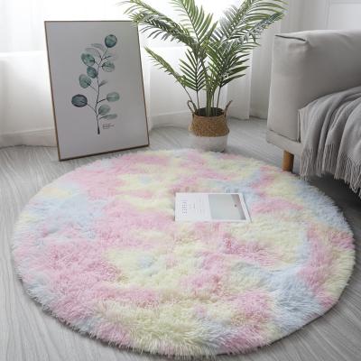 China Hot Selling Online Shop Carpet Blankets Non-slip Surround Plush Foam Puzzle Blanket Mat Antiskid Gradient Color Round Rug Mat for sale