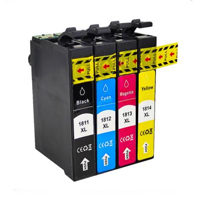 China COMPATIBLE compatible ink cartridge T1811-T1814 with chip for Epson printerXP-212 XP-215 XP-312 XP-315 XP-412 XP-415 18XL T18XL for sale