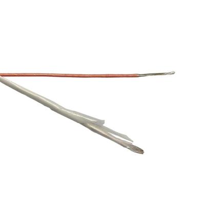 China AFR250 36AWG 0.014mm PTFE Wrap Heating Silver Plated 7/0.05mm Copper Wire for sale