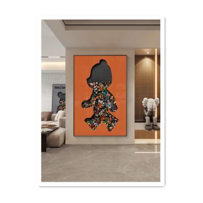 China New ArtUnion Lego Factory Outlet Kaws Fashionable High Resolution Printing Pop Art Painting Building Blocks Luxury Large Wall Art for sale