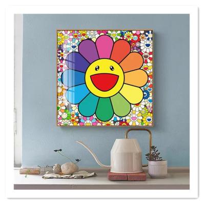 China ArtUnion Takashi Murakami Modern Pop Graffiti High Resolution Art Print Sunflower Wall Decor Prints Framed Picture for sale