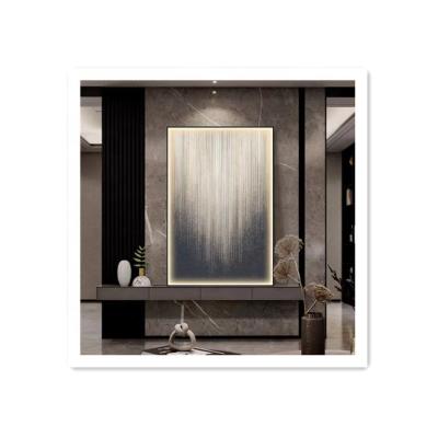 China ArtUnion HD High Resolution Printing Modern Abstract Led Canvas Painting With Abstract Wall Art Picture Framed Light GLITTER Decor Print for sale