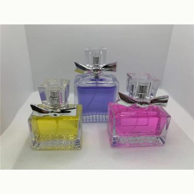 China Perfume Packaging Factory Price Wholesale Spray Rectangle Glass Empty Perfume Bottle for sale