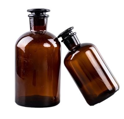 China Household Products Say Away Amber Reagent Bottle Thick Glass Leakproof Sealed Lip Reagent Bottle For Dispensing Alcohol And Other Liquids for sale