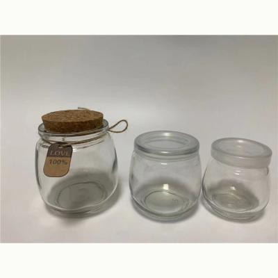 China Viable Factory Direct Mini Bottle Pudding Bottles With Glass Jar Cover for sale