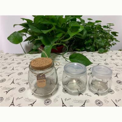 China Viable original factory small bottle glass pudding transparent bottle for sale