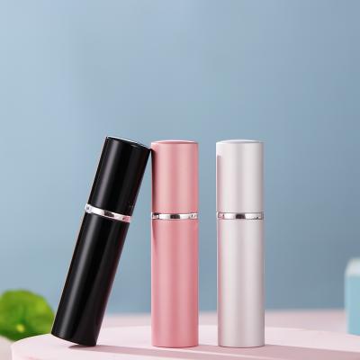 China Eco-friendly Recyclable Perfume Atomizer 10ml Twist Refill Aluminum Perfume Spray Bottle Glass Metal for sale