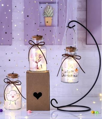 China Home Decoration Light Glass Bottle Portable Arts And Crafts Night Light For Kids for sale