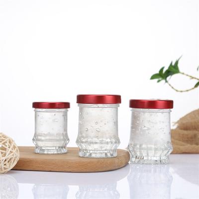 China Factory Made Transparent Bird's Nest Beverage Glass Bottle Bottled Aluminum Cap for sale