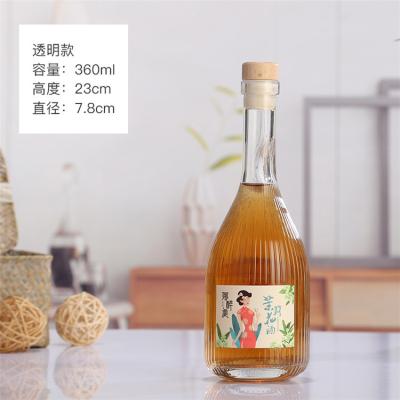 China Sustainable Factory Outlet 100ml Empty Frosted Cider Fruit Ice Glass Wine Champagne Bottle for sale