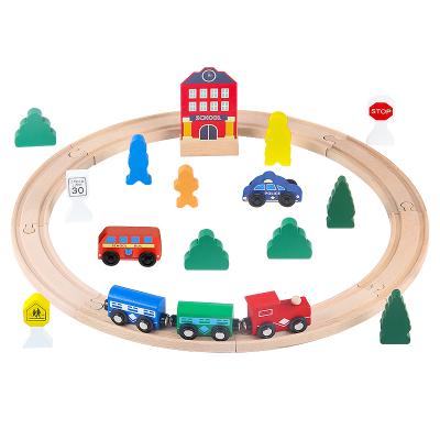 China Funny DIY Toy Kids Round Shape DIY Race Track Railway Car Set Thomas Trains Toys For Children Boys Girls for sale