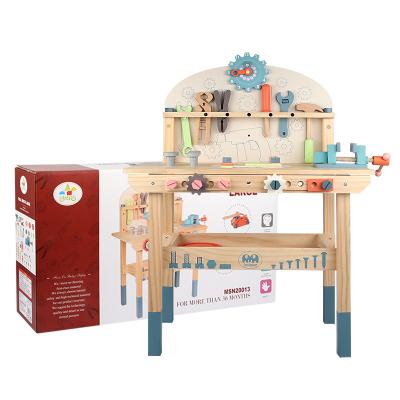 China Preschool Kids Toy Set Kid Pretend Play Wooden Workbench Kit For Kids Children Tool Toys Educational Toys For Children for sale