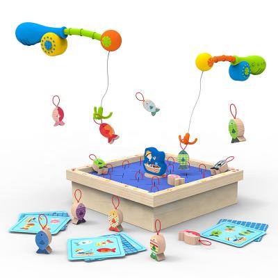 China New Arrival Children's Wooden Toys Children's Fishing Toy For Girls Boys Educational Memory Toys Kids Fishing Funny Game Training for sale