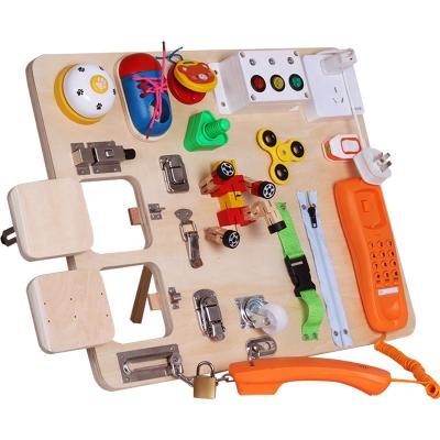 China DIY Funny Toys For Kid Child Wooden Montessori Sensory Activity Busy Board For Toddlers Kids Edcucational Learning Toys For Kids Baby for sale