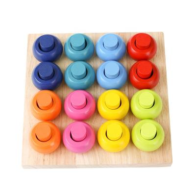 China Parent-Children Interactive Wooden Color And Shape Matching Rod Montessori Soter Kids Educational Toys For Kids Toddler for sale