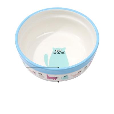 China Manufacturer Wholesale Ceramic Color Water Washable Unpolluted Multi Colors Ceramic Pet Cat Dog Bowl Viable for sale