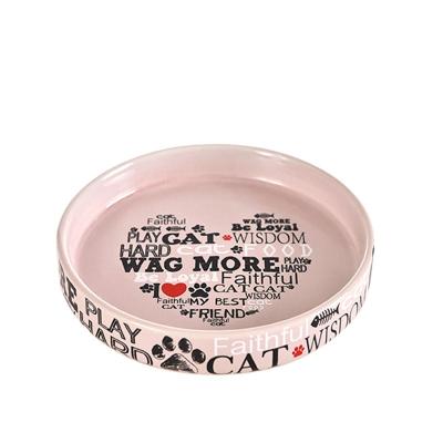 China New Hot Sale Viable Ceramic Pet Food Water Bowl Beautiful And Easy To Clean Practical Dog Cat Feeder Pet Bowl for sale