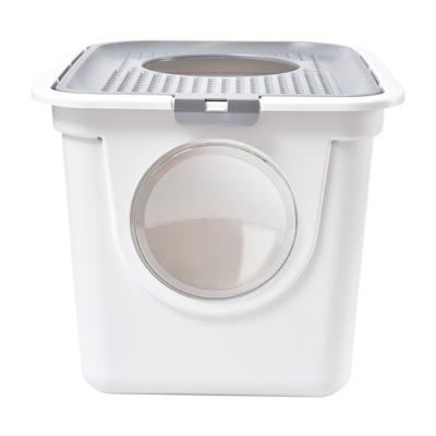 China Wholesale New Sustainable Cat Litter Basin Fully Enclosed Deodorization Drawer Cat Litter Box Large Cat Litter Box Toilet Box for sale