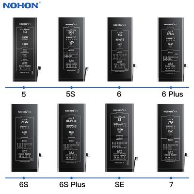 China NOHON Mobile Phone Lithium Large Capacity Rechargeable Battery For iPhone 4 5 6 7 8 Plus PRO Max SE2 X XS XR Max 11 12 OEM Phone Battery for sale