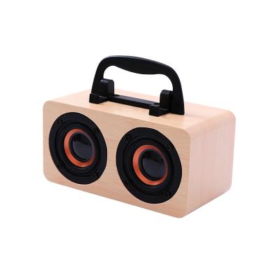 China Blue-tooth Tws Speaker Good Quality Original Wooden Wireless Portable Noise Radio Waterproof Outdoor Speaker With Microphone for sale