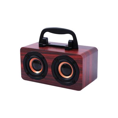 China Wholesale Portable Wooden Raw Material Wireless Stereo Professional Loudspeaker BT Wireless Speaker for sale