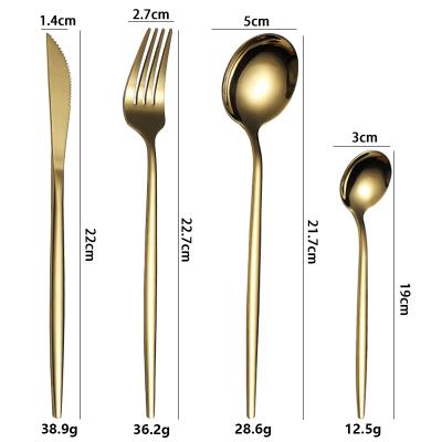 China Wholesale 24 Sets Luxury Disposable Stainless Steel Cutlery Wedding Flatware Sets for sale