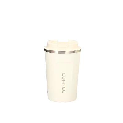 China Metal Double-Wall 304 Stainless Steel Coffee Cup Lid Minimalist Reusable Eco-Friendly Insulated Mug for sale