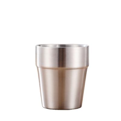 China Disposable 304 Stainless Steel Double Wall Cup Coffee Mug Children's Eco-Friendly Mug for sale