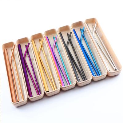 China Reusable Reusable Color Stainless Steel Pipette Box Environmentally Friendly and Reusable Metal Pipette and Brush Sleeve Packing / High Quality for sale