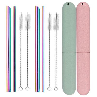 China Eco-Friendly And Reusable Amazon Vends Eco-Friendly 304 Metal Stainless Steel Straws for sale