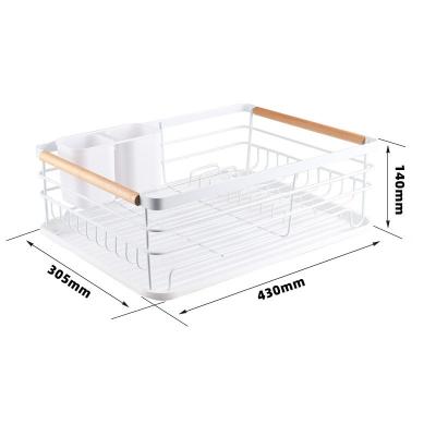 China Contemporary Hot Sale Wrought Iron Cabinet Countertop Kitchen Plate Drying Rack for sale