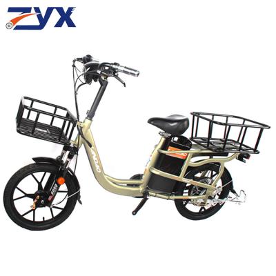 China Rear 48v Battery Operated 2 Wheel Drive Motor Lithium Steel Two Wheel Fat Tire Cargo Electric Bike for sale