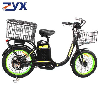 China Newly 20 Inch Electric Bicycle Family Cargo Bike E Bike Delivery EL Steel Bicycle for sale