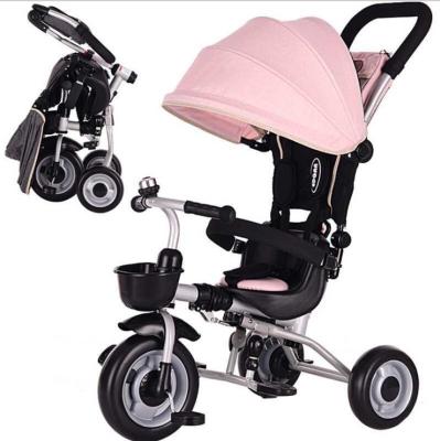 China Adjustable Foldable Baby Tricycles 4 Wheel Toddler Tricycle Toddler Tricycle Kids Tricycle Baby Tricycle 4 in 1 Baby Tricycle for Kid 1-6 Years Old for sale