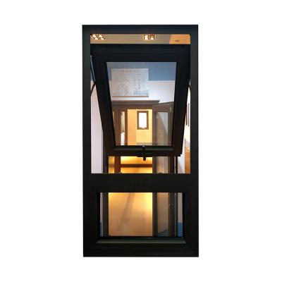 China Swing Awning Custom Color Aluminum Frame Double Glass Window Euro With Handle for sale