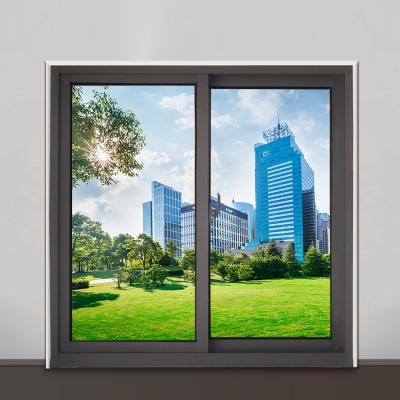 China Customized Modern Glass Screen Design Double Folding Sliding Windows Door System Aluminum Sliding Window for sale