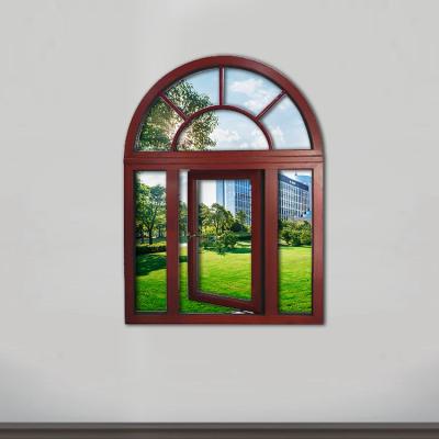 China Wholesale Arched Aluminum Wood Folding Screen Window Frame Windows for sale