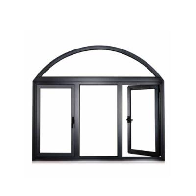 China Folding Screen Frame Arch Custom Shaped Aluminum Window Curved Aluminum Windows for sale