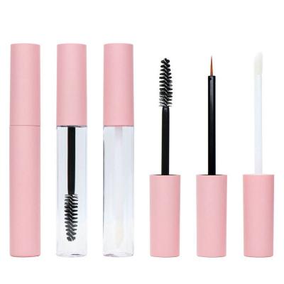 China Cosmetic Wholesale Custom 10ml Mascara Wand Tubes With Wand, Empty Mascara Tubes With Brush, Custom Empty Pink Lip Gloss Tubes for sale