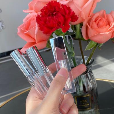 China Wholesale Cosmetic Luxury Silver Gold Square Lip Gloss Tubes, Luxury Clear Square Customized Empty Lip Gloss Tubes, Empty Lip Gloss Tubes for sale