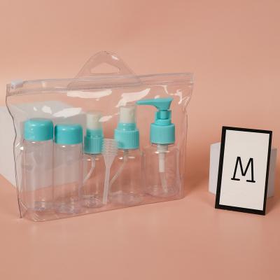 China Wholesale Cosmetic Eco-Friendly Empty Portable Plastic Package Airplane Travel Size Bottle Kit Set Travel Bottle Set for sale