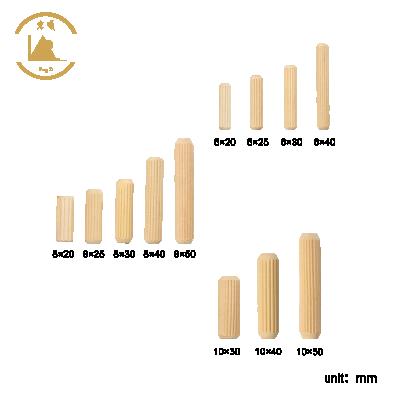 China Eco-friendly Factory Direct Selling Stock Birch Beech Wooden Dowels Straight Wood Fingers for sale