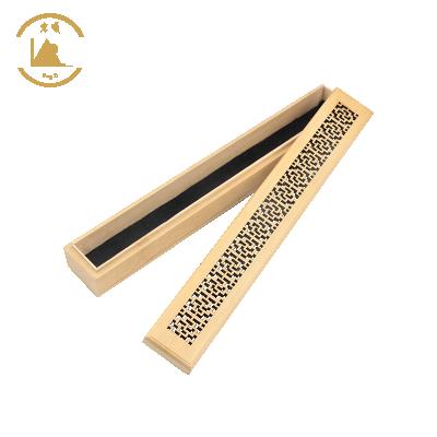 China Incense.Interior Buddhist Temple.Decoration. Collect HongShun factory direct incense wood box bamboo wooden incense holder with incense stick for sale